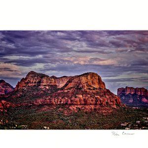 Photographic Matted Art Print + COA Sedona Arizona Red Rock Formations Southwest